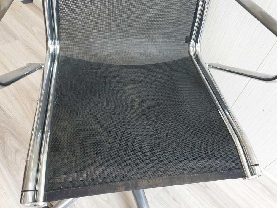 krzesło na kółkach chrom fotel biurkowy