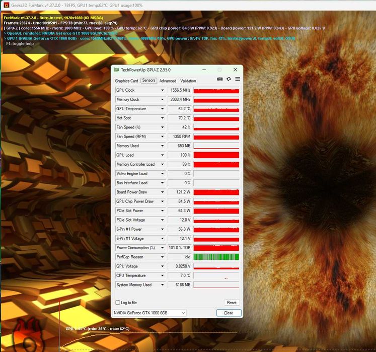 ігрова відеокарта GTX1060 6GB PALIT DUAL на пломбах. Trade-IN