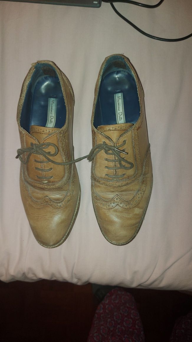 Sapatos Oxford Massimo Dutti castanhos tamanho 36
