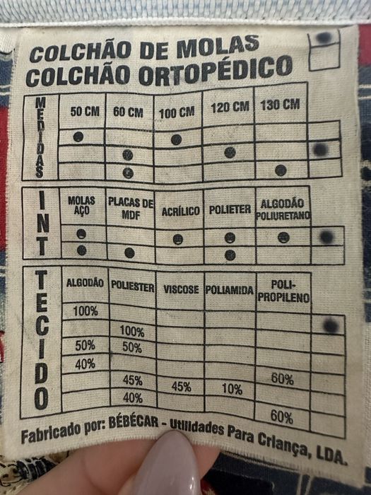 Berço com colchão