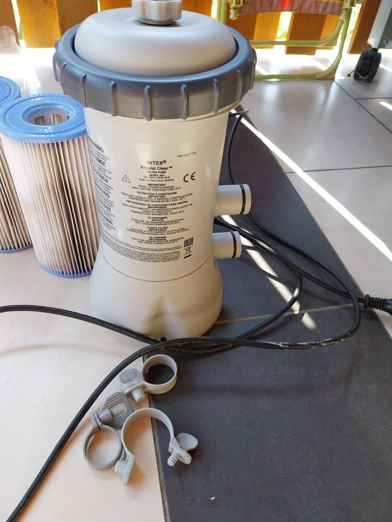 Basen stelażowy INTEX+Pompa basenowa Intex z akcesoriami 4x filtr