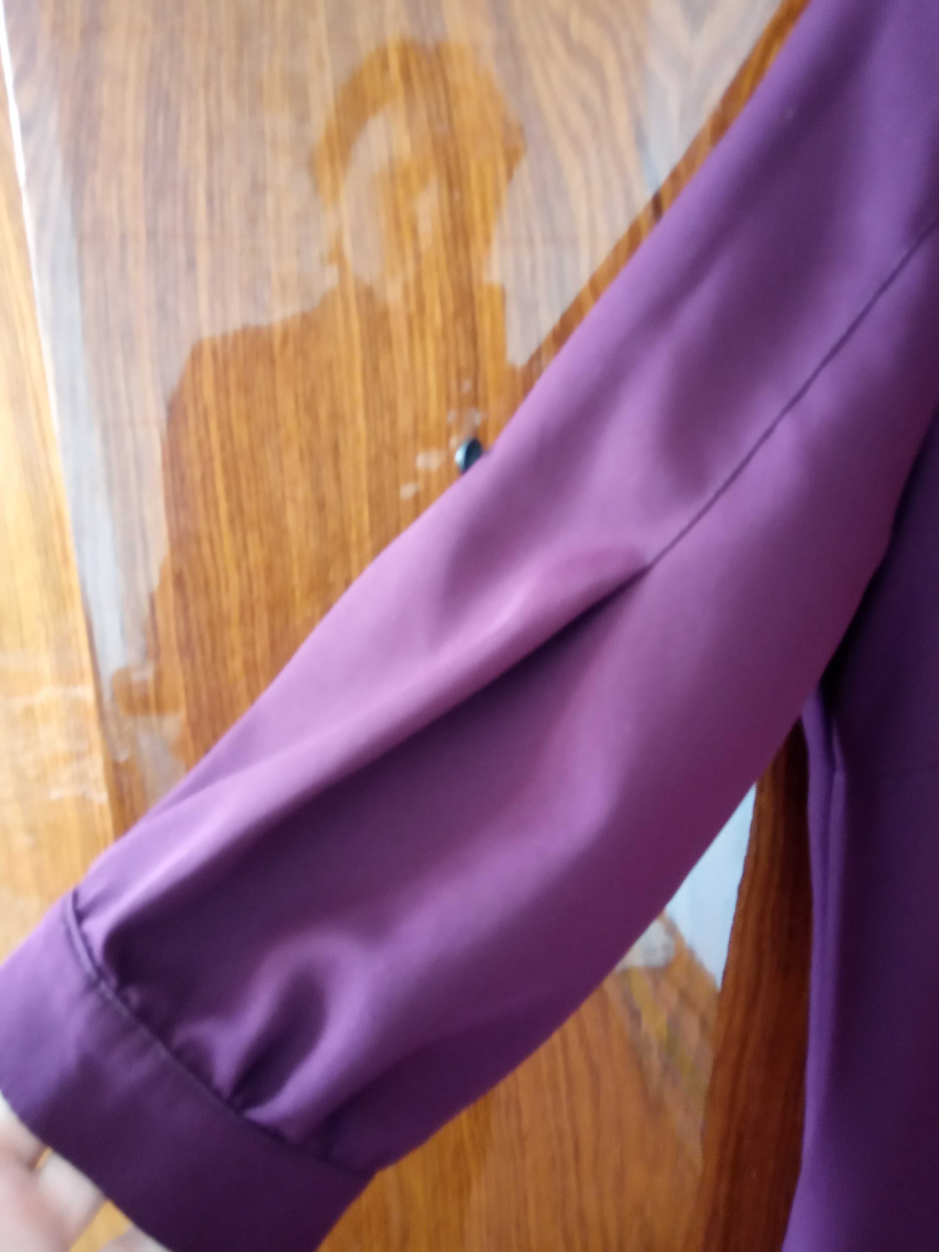 Красиве плаття бордового кольору рукава "фонарики" розмір 48