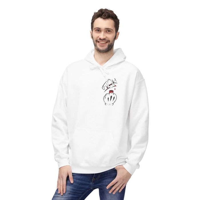 Bluza z kapturem Biała 5rozmiarów Unisex Nowe