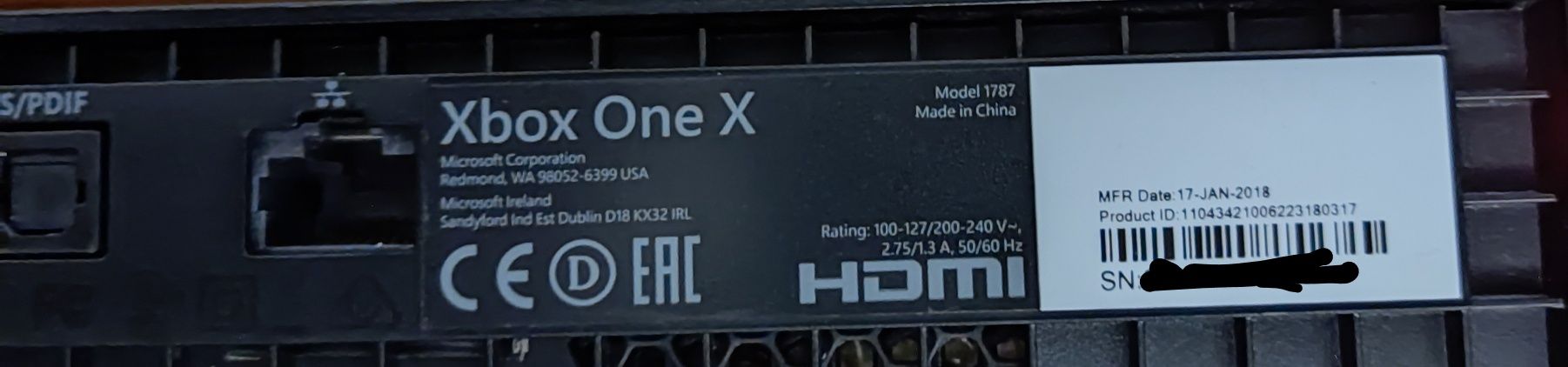 Xbox One X 1TB impecável
