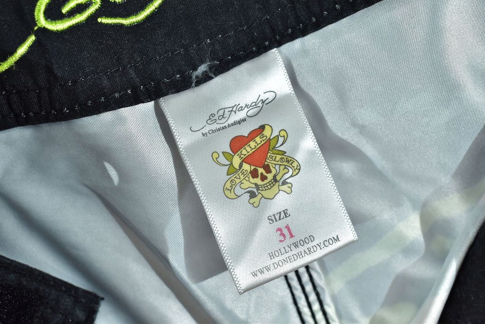 Ed Hardy Spodenki Męskie Luźne Logowane 31