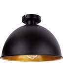 Industrialna lampa sufitowa zloto czarna vintage