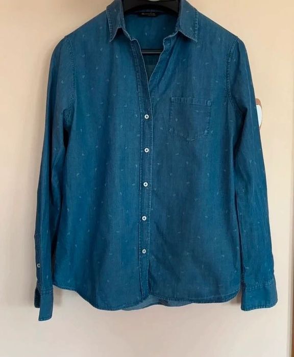 Jeansowa koszula damska rozmiar S Massimo Dutti bawełna