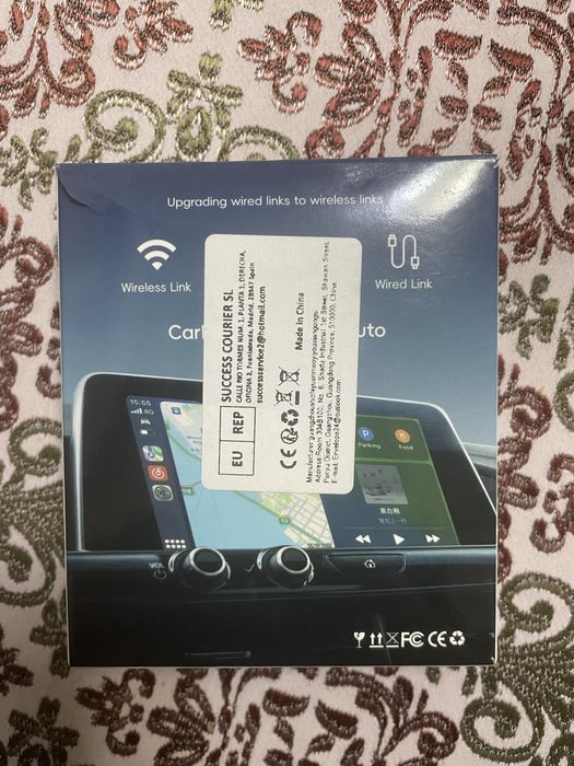 Бездротовий автомобільний адаптер Apple CarPlay та Android Auto