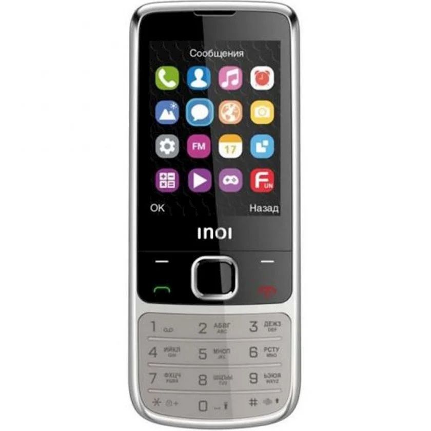 Мобильный телефон INOI 243 Silver, 2SIM, 2.4", 320x240, EDGE, BT, FM