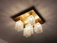 Złota lampa plafon Pyton Gold 5xG9-LED/3W