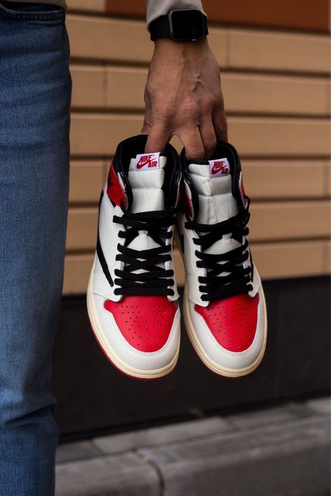 Buty Nike Air Jordan red x travis scott heritage custom