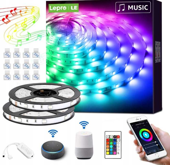 LE Taśma LED Alexa, 10 m (2 x 5 m)