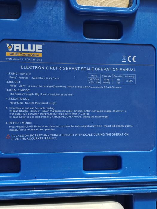 Waga elektroniczna do czynnika VALUE VES-100A