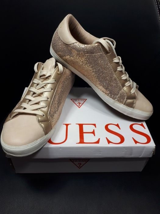 Sneakersy Guess Szampańskie brokat trampki 41 markowe buty