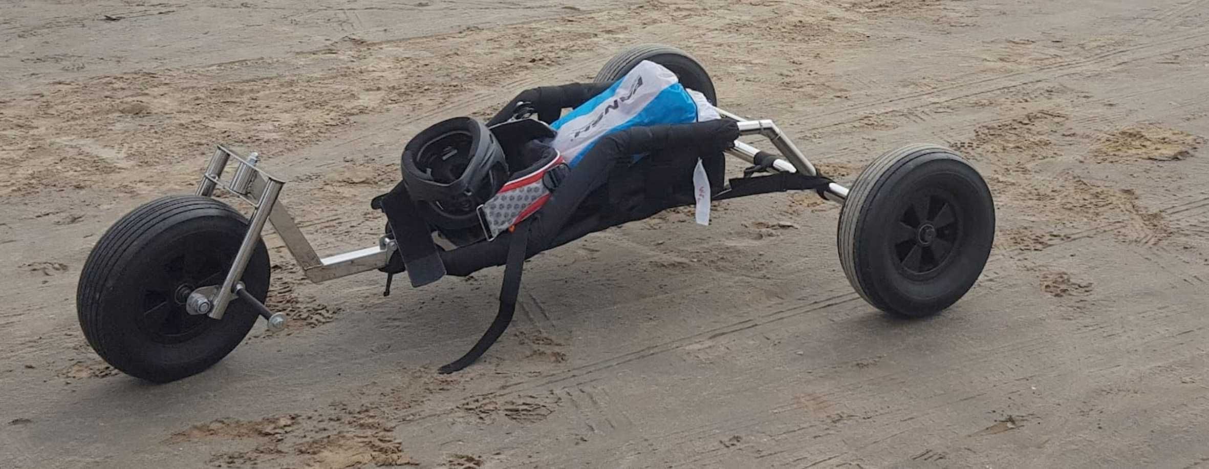 Kite Buggy, stal nierdzewna, oryginalne koła Peter Lynn, stan bdb