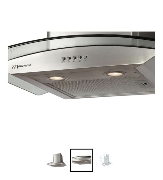 Nowy okap kominowy Mastercook wk-cristal me60xv