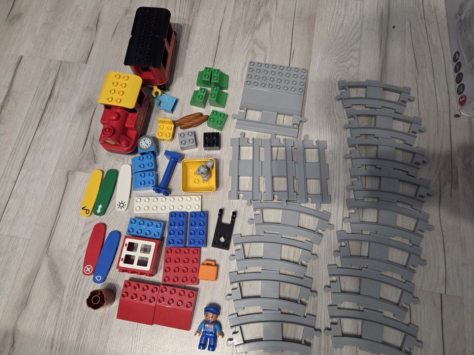 Lego duplo pociąg towarowy, parowy, wiadukt (10875,10874,10872)