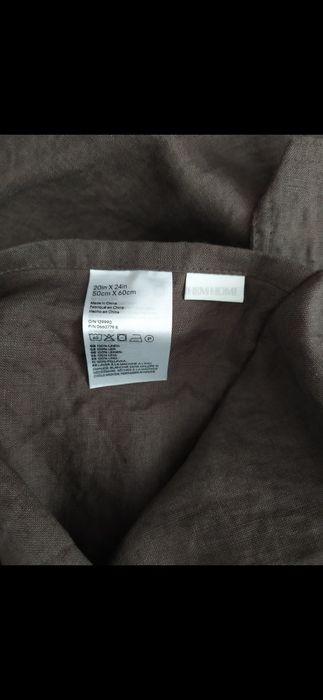 Poszewka na poduszkę lniana H&M home brązowa