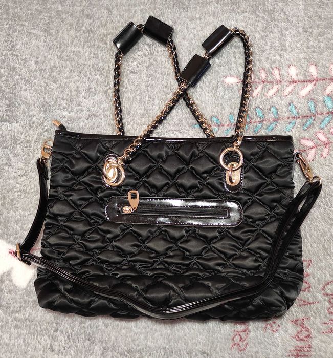 Нова жіноча чорна сумка велика MICHAEL KORS стьобана тканина