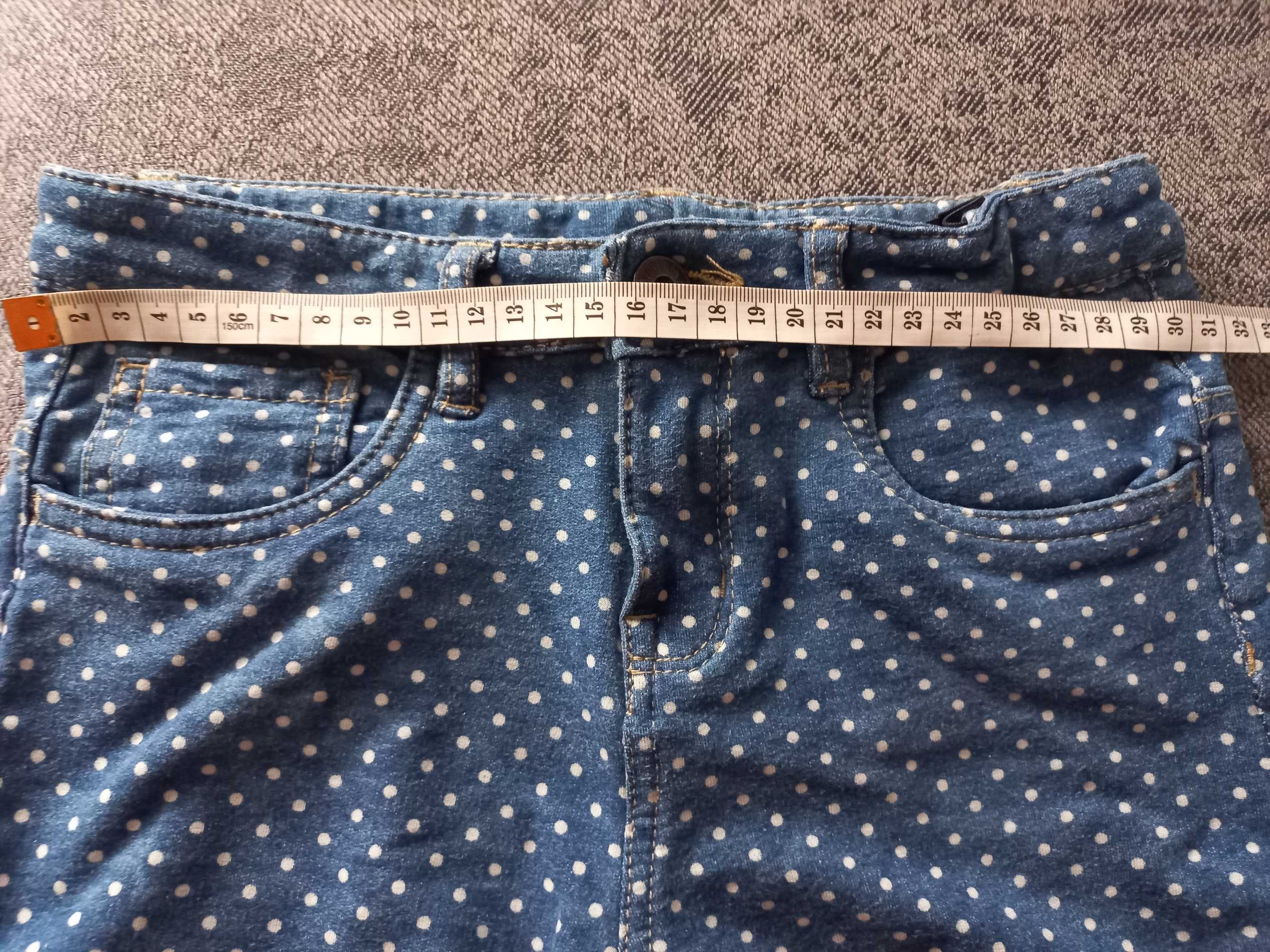 Spodenki jeans z lycra dziewczęce r.128