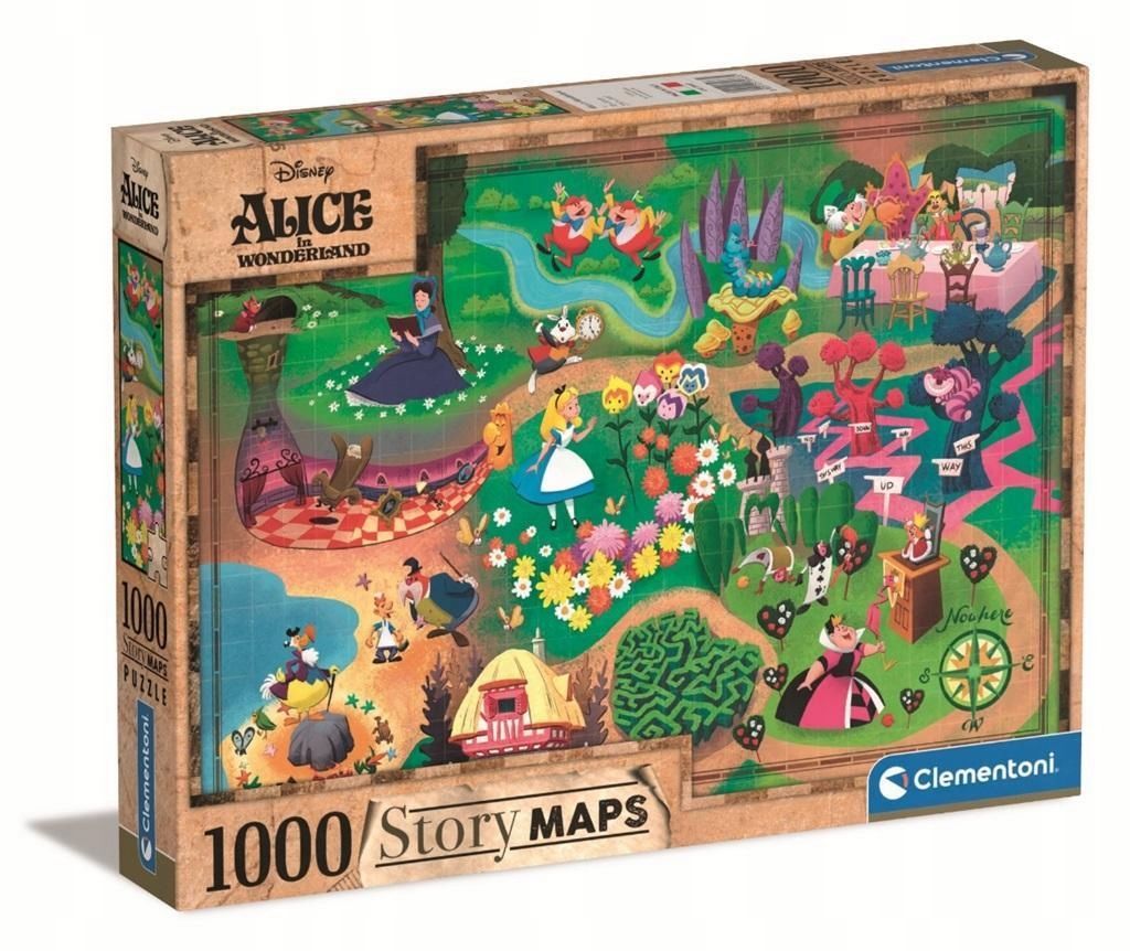 Puzzle 1000 Story Maps Alicja W Krainie Czarów