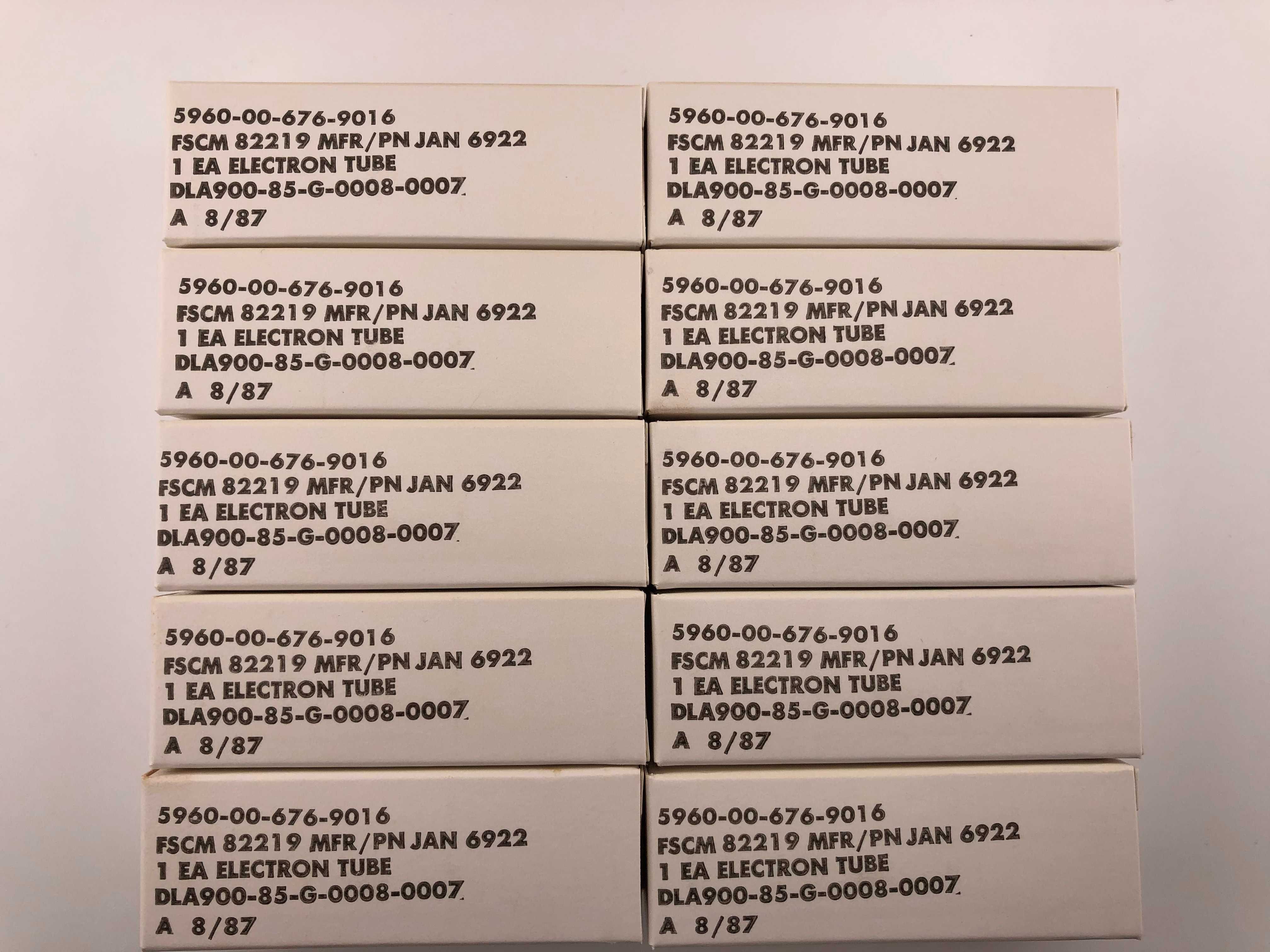 6922 JAN Philips ECG USA NOS NIB Dobrana Para ECC88 E88CC 6DJ8 6N23P