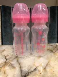 Two Dr Browns girls colic bottles