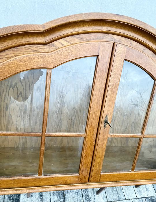 Witryna wisząca dębowa szafka