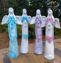 Anioł ceramiczny ręcznie wykonany rękodzieło artystyczne
