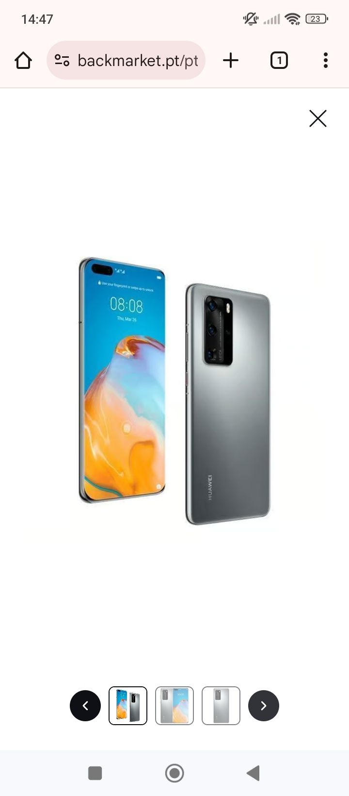 Huawei p40 pro 5G 256GB com play store ecrã partido