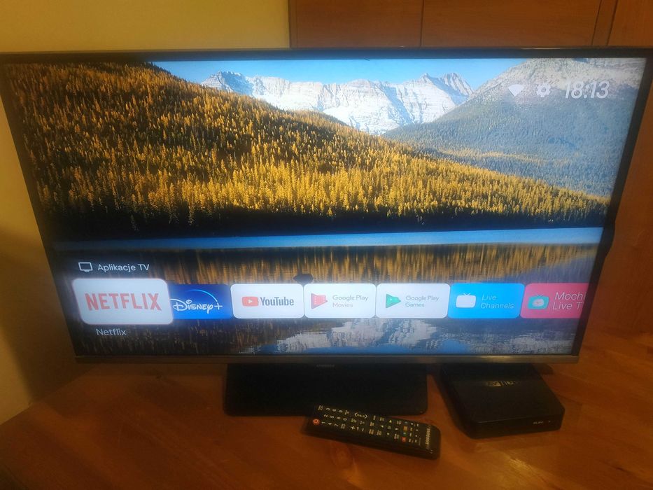 TV 32" Samsung + Smart TV Box Wifi Android Netflix YouTube