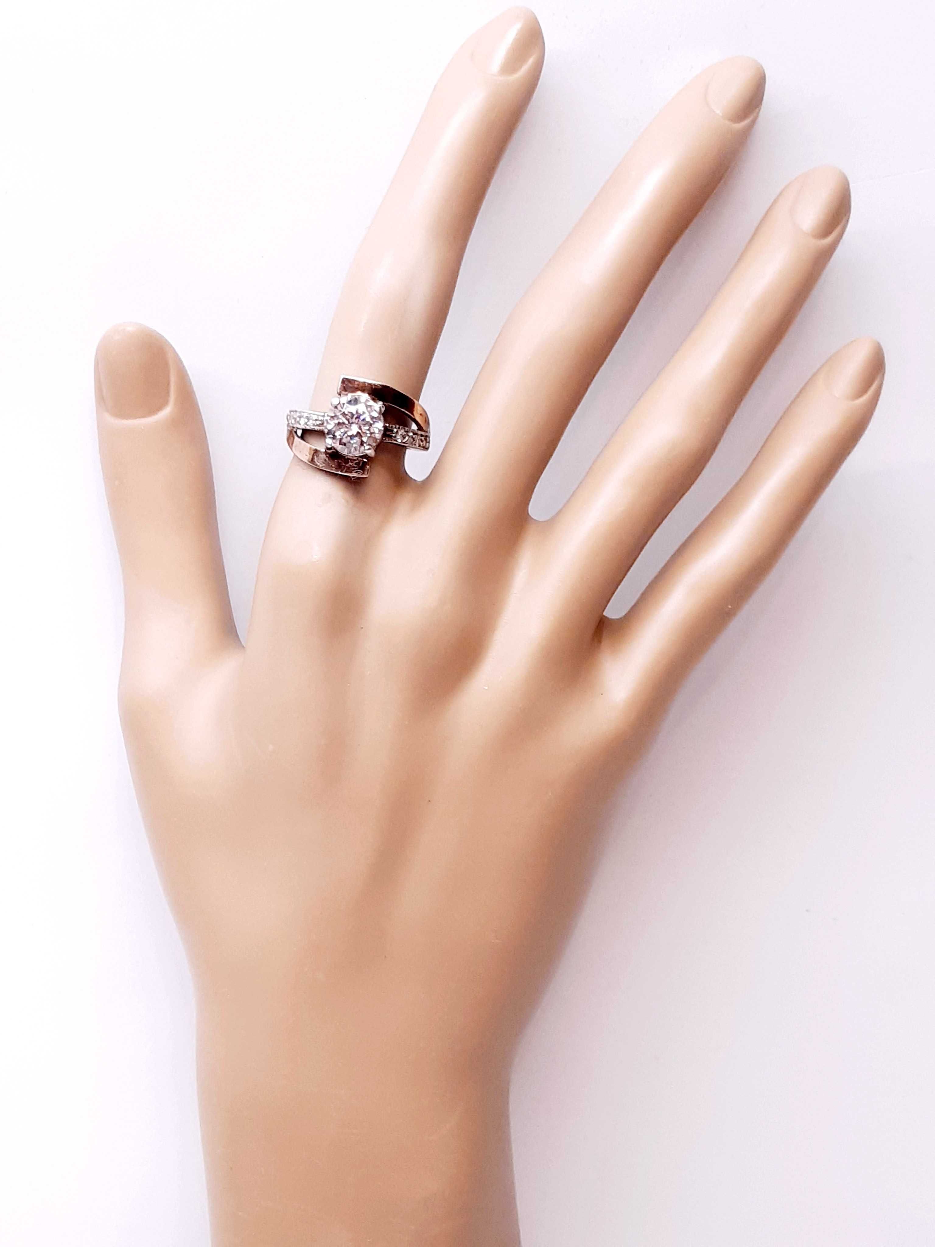 Красивое женское кольцо ссср, 925 пр, позолота