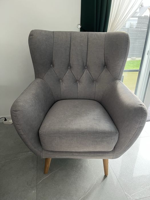 Sofa + fotel SCANDI k. szary