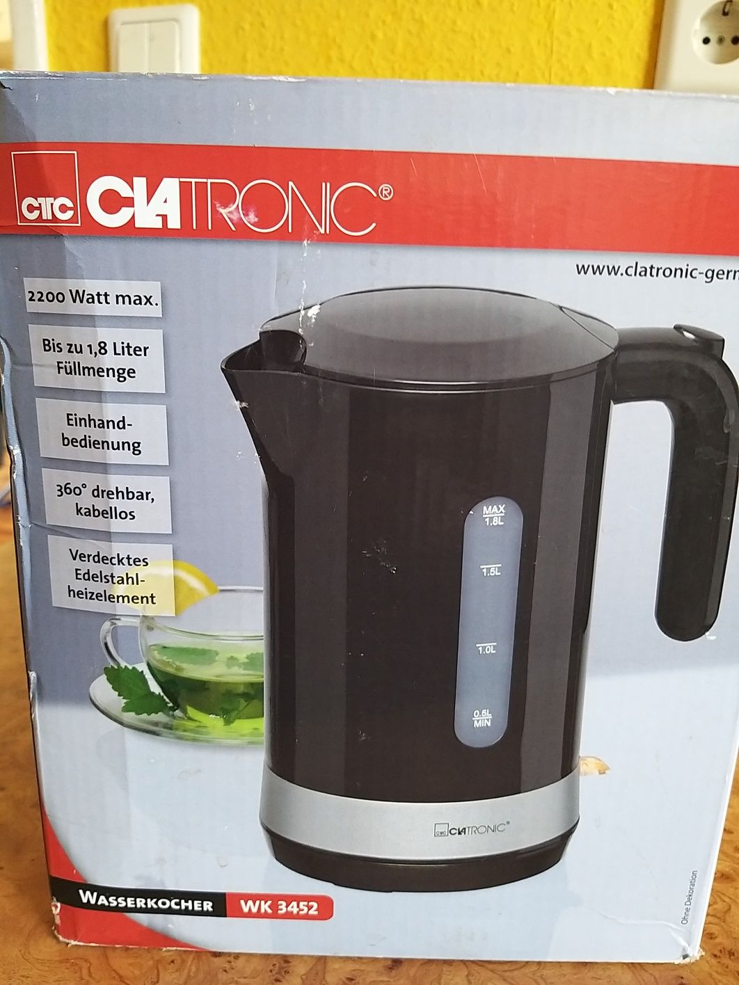 Czajnik bezprzewodowy 1.8 l Clatronic