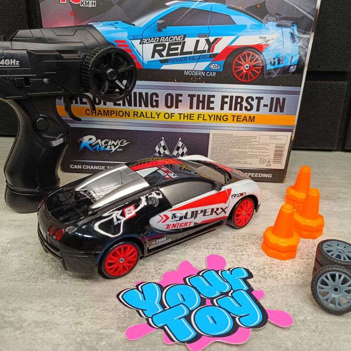 Машинка для Дрифта на Радиоуправлении Bugatti 1:24 на Аккумуляторе