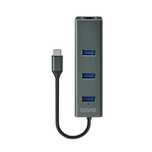 Savio AK-57 3-portowy HUB USB-C z adapterem RJ-45