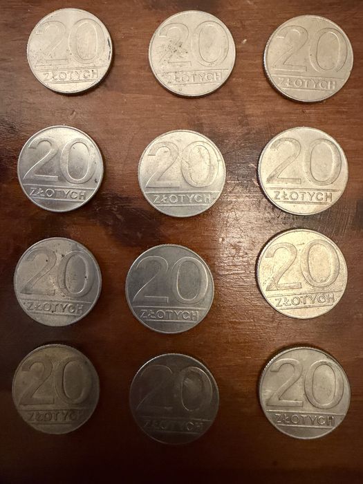 20zł z prl zestaw 12 sztuk