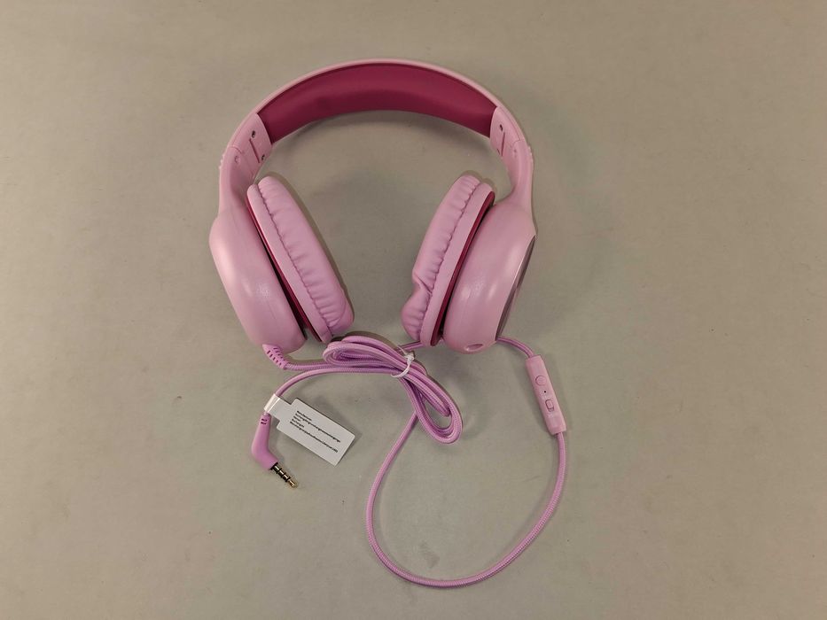 N244 Słuchawki Nauszne Dla Dzieci Nabevi BH-100 Różowe 85dB Nowe