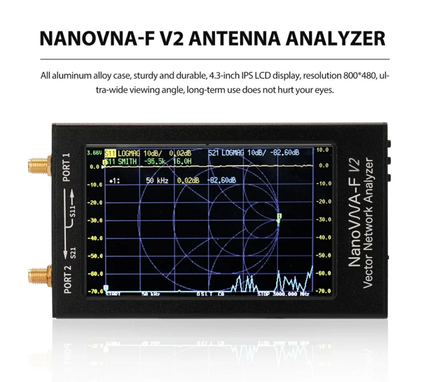 Векторный анализатор NanoVNA F V2, до 3Ггц