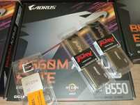 Gigabyte B550M Aorus, AMD Ryzen 5 5600, Kingston Fury 16/32Gb комплект