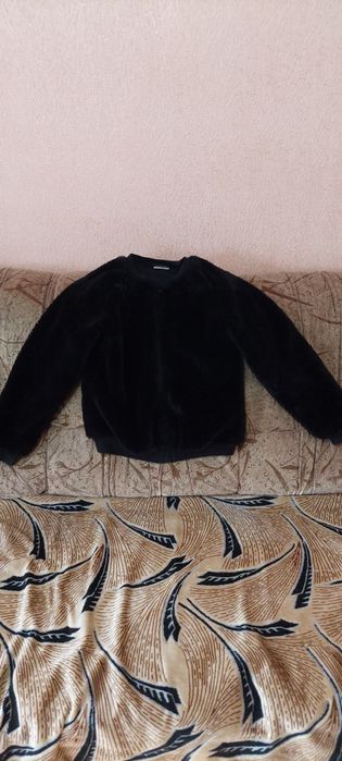 Шуба черная Next