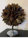 Candeeiro vintage em flores de madreperola