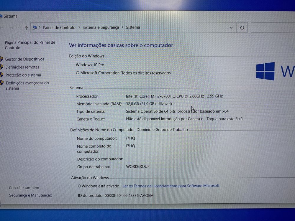 Portatil HP Zbook 15 i7 32Gb 256GB M2000M
