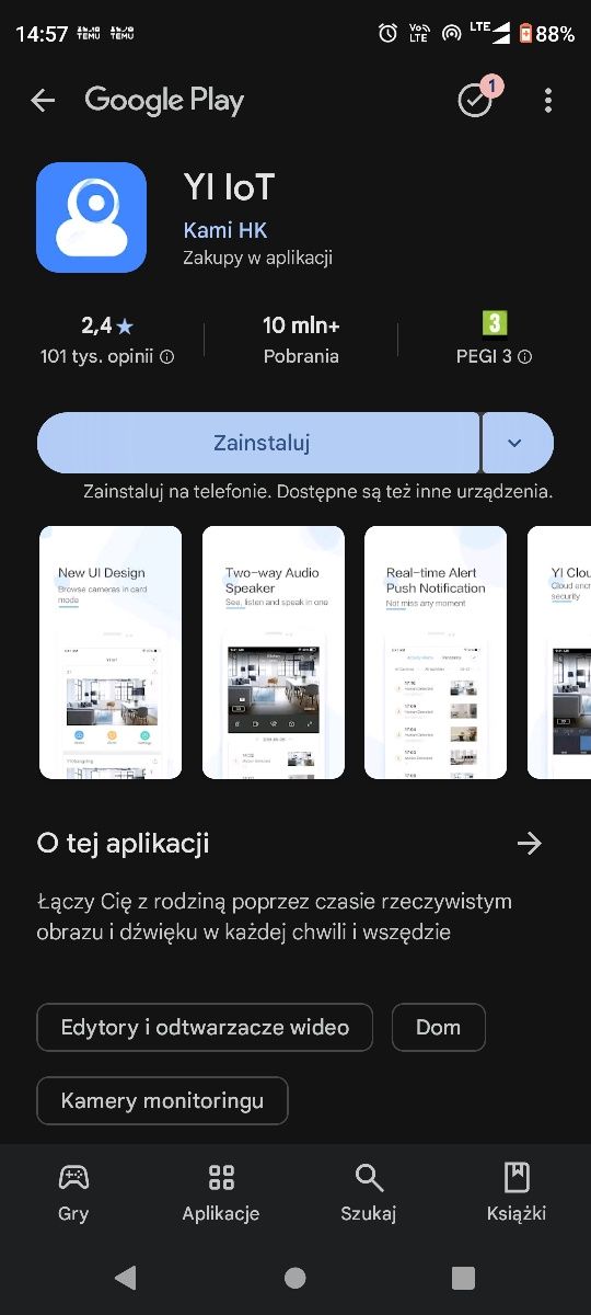 Kamera Wi-Fi podgląd