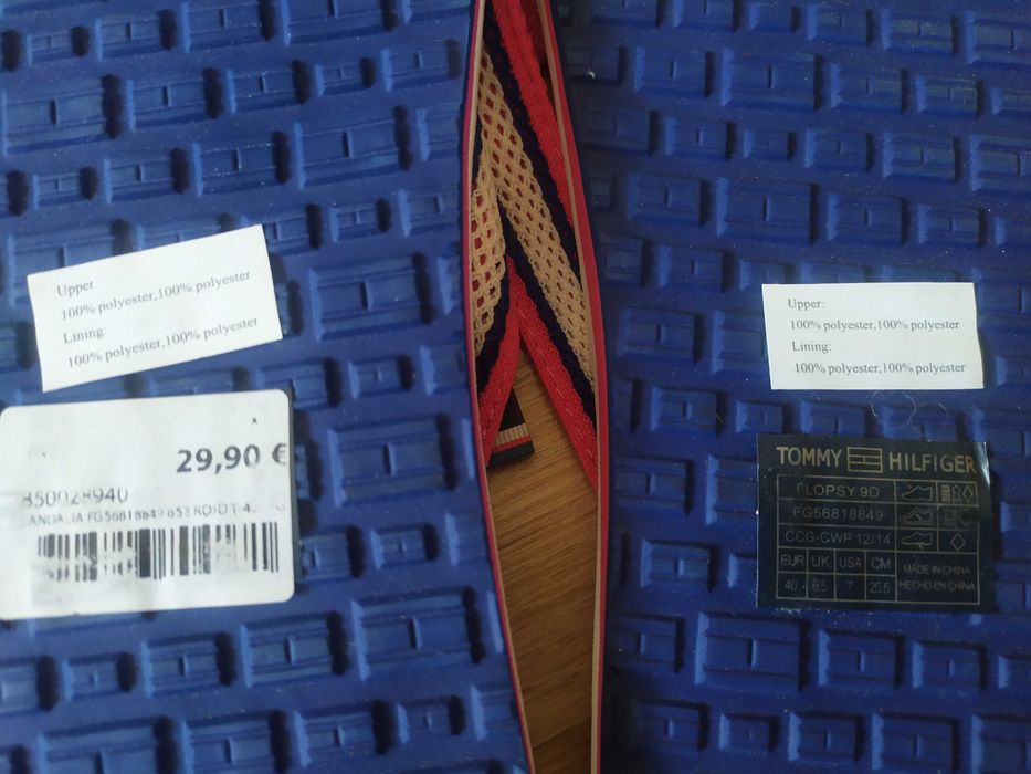 Japonki różowe Tommy Hilfiger 40