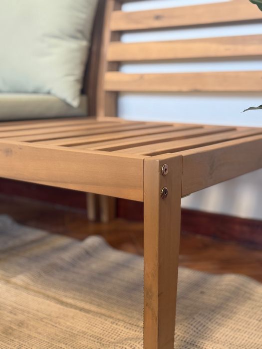 Sofá de jardim modular de 2 peças em madeira de acácia Filips