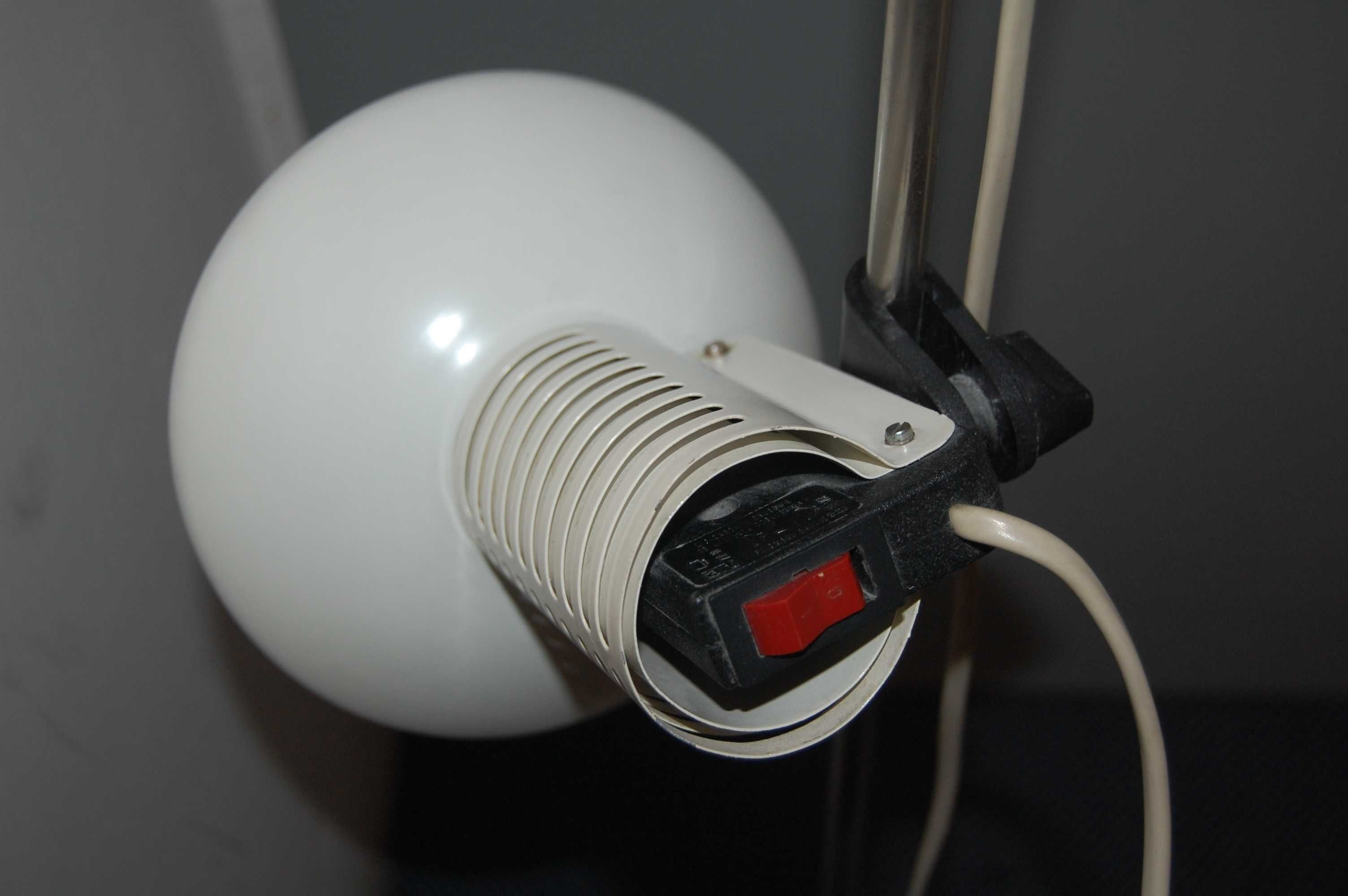 Lampa podłogowa biała - POLAM WILKASY - TYP 16 P 001 - PRL