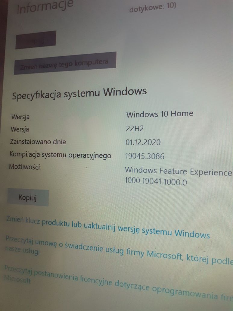DELL INSPIRION dotykowy ekran.