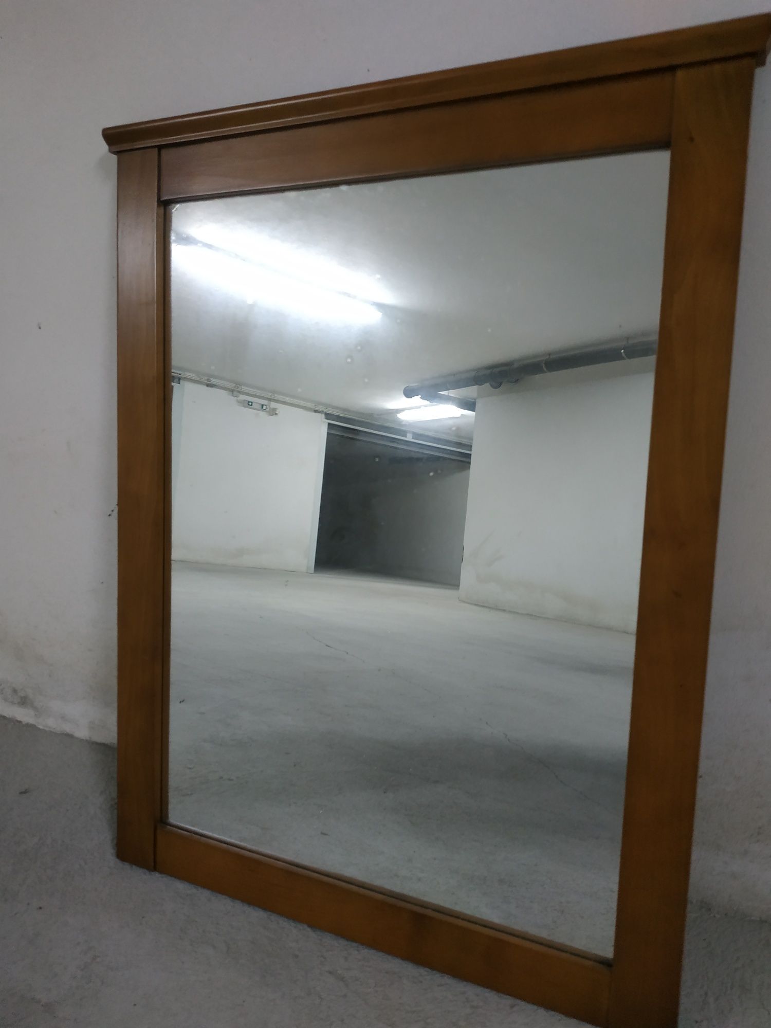 Espelho de cómoda ou quarto com aro em madeira 90 x 70
