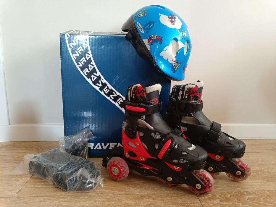 Rolki, łyżwy, wrotki Raven 29-32 + kask 3w1